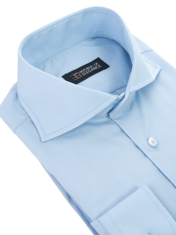 Niebieska koszula męska szyta na miarę