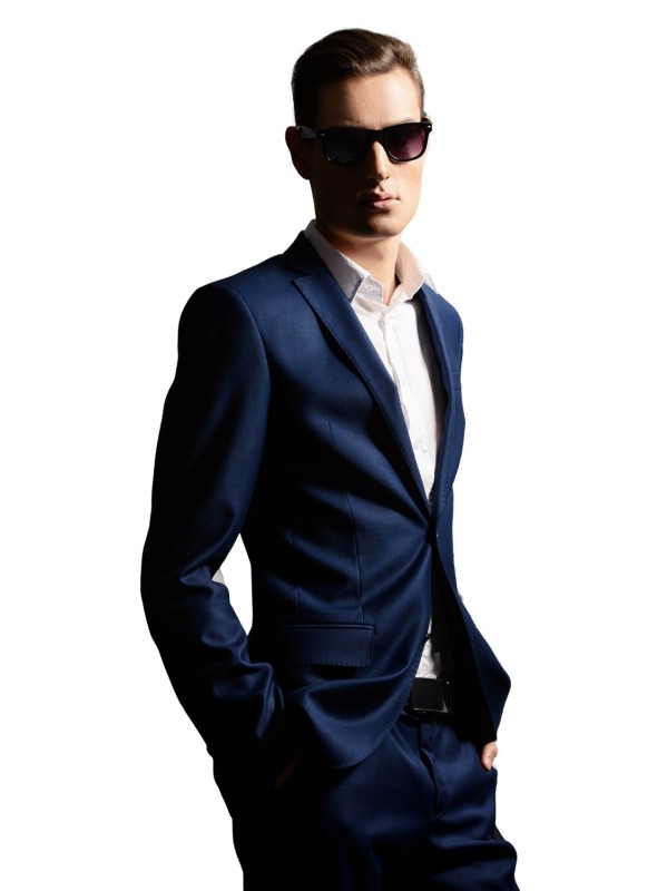 Granatowy garnitur MEDIOLAN szyty na miarę