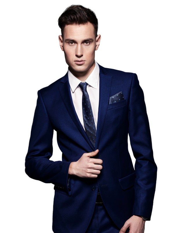 Granatowy garnitur MEDIOLAN szyty na miarę