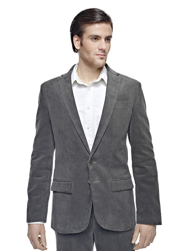 Oliwkowy sztruksowy garnitur męski BOSTON szyty na miarę