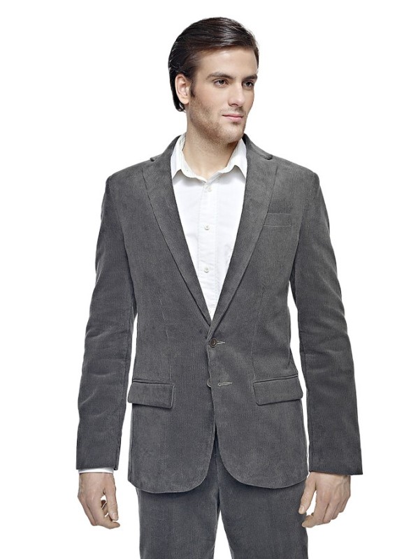 Oliwkowy sztruksowy garnitur męski BOSTON szyty na miarę