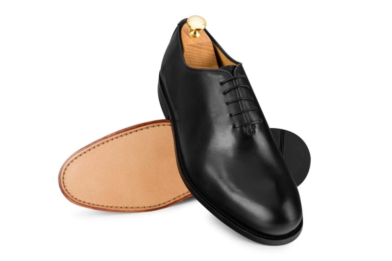 Czarne skórzane buty męskie LOTNIKI szyte metodą blake