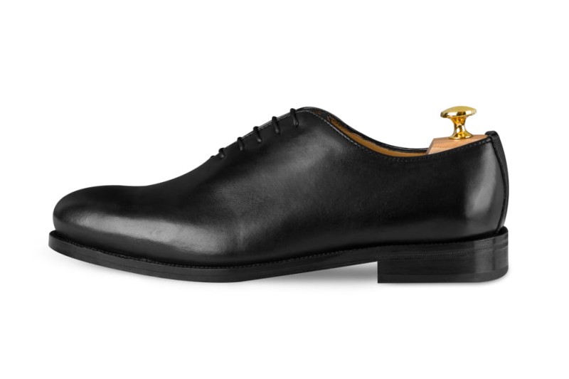 Czarne skórzane buty męskie LOTNIKI szyte metodą blake