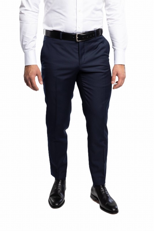 Granatowy wełniany garnitur FIRENZE szyty na miarę | kolekcja LUXURY