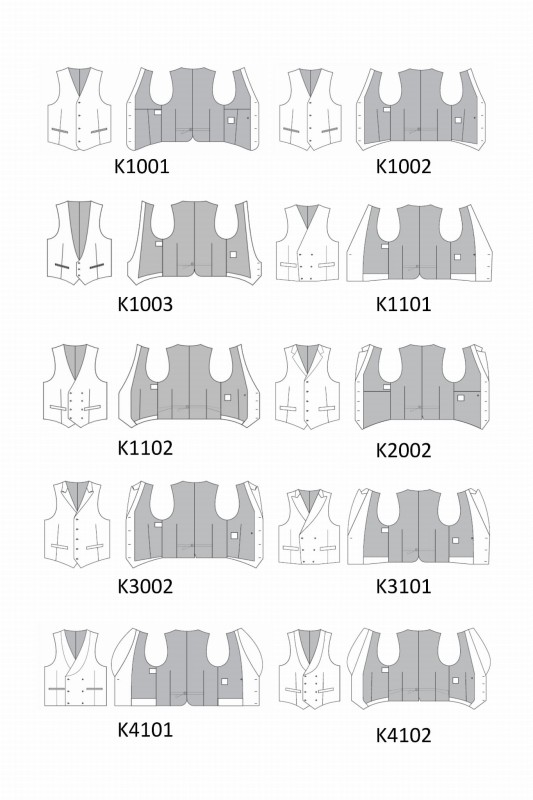 Jasnogranatowy wełniany garnitur MODICA szyty na miarę | kolekcja LUXURY - kamizelki