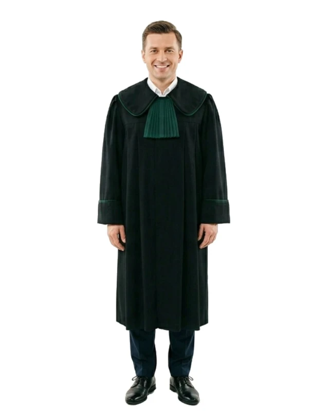Toga prawnicza - 63% poliester 33% wiskoza 4% elastan
